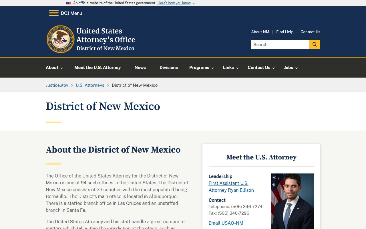 Harding County arrest records federal prosecution source for charge distinction