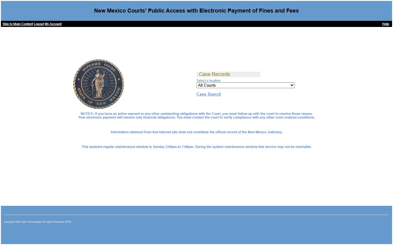 Harding County court records Odyssey public access portal