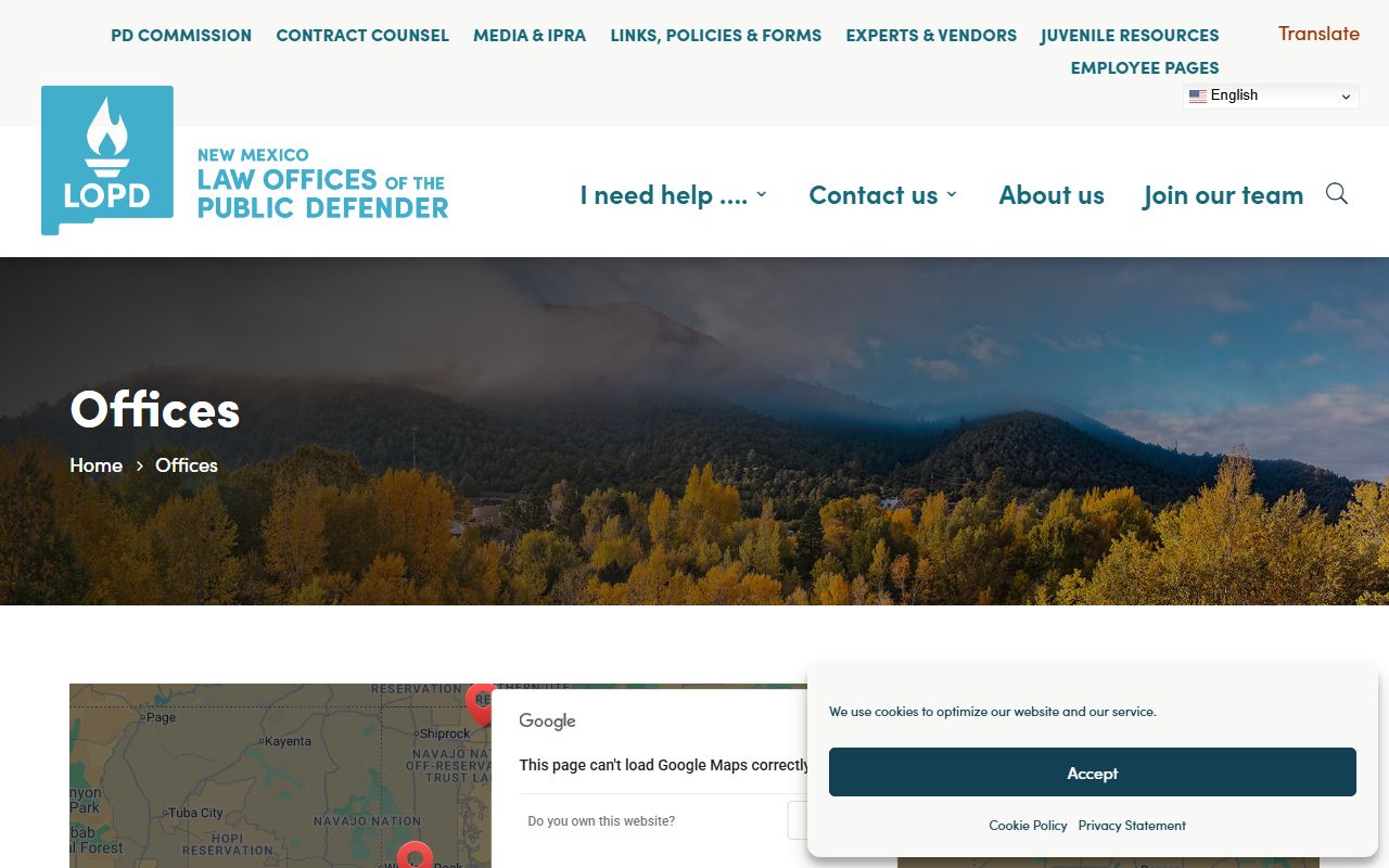 Harding County criminal court records public defender offices page