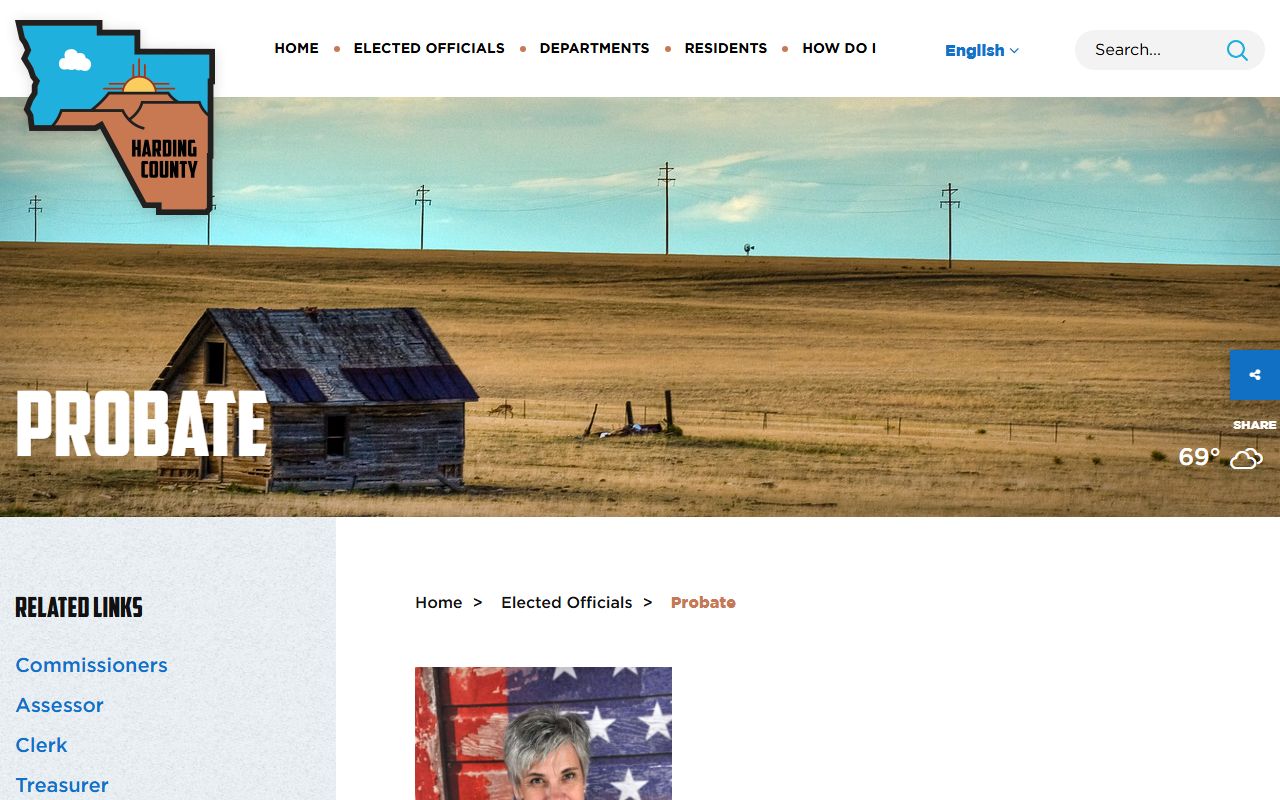 Harding County marriage divorce records probate and clerk page