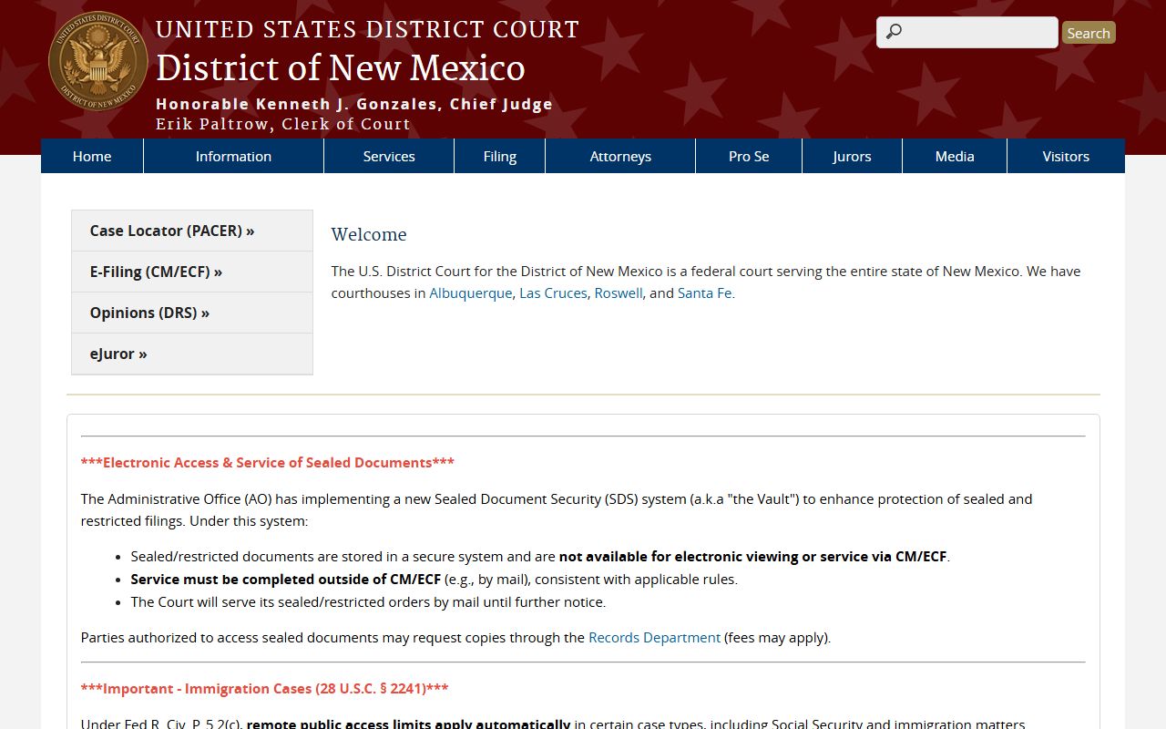 Harding County warrant records United States District Court New Mexico